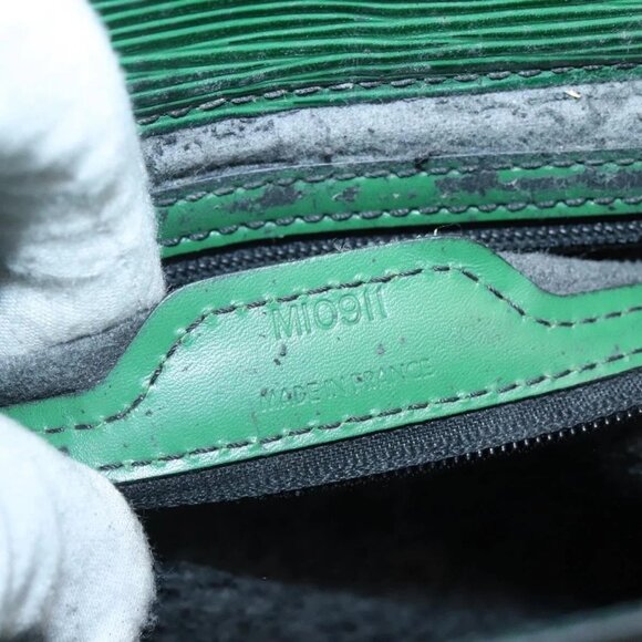 LOUIS VUITTON Epi Sac Plat Hand Bag Green M59084 LV Auth BA4170 - Picture 14 of 16